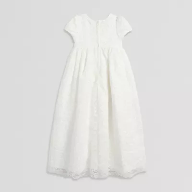 Mia & Mimi Baby Girls Christening 2-pc. Short Sleeve Puffed A-Line Dress