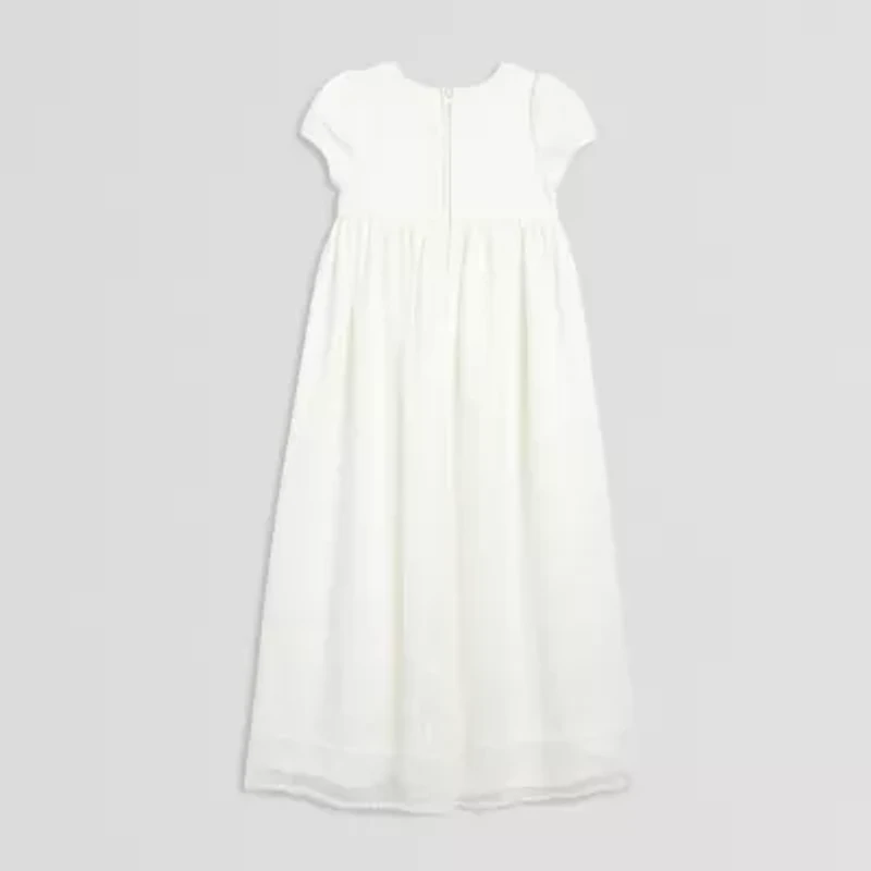 Mia & Mimi Baby Girls Christening 2-pc. Short Sleeve Puffed A-Line Dress
