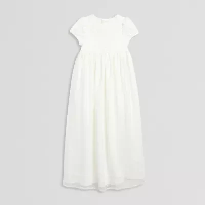 Mia & Mimi Baby Girls Christening 2-pc. Short Sleeve Puffed A-Line Dress