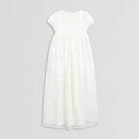 Mia & Mimi Baby Girls Christening 2-pc. Short Sleeve Puffed A-Line Dress