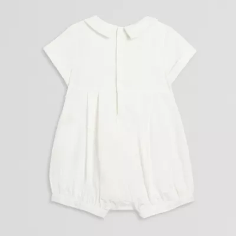 Mia & Mimi Christening Baby Boys Short Sleeve 2-pc. Romper