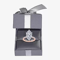(F-G /Vs2-Si1) Womens 4 1/2 CT. T.W. Lab Grown White Diamond 14K Gold Marquise Side Stone Engagement Ring