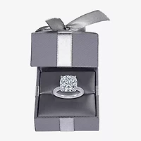 (F-G /Vs2-Si1) Womens 2 1/4 CT. T.W. Lab Grown White Diamond 14K Gold Cushion Side Stone Engagement Ring