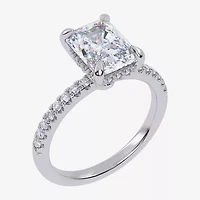 F-G /Vs2-Si1) Womens 1/2 Ct. T.W. Lab Grown White Diamond 14K Gold Side Stone Engagement Ring