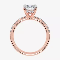 (F-G /Vs2-Si1) Womens 2 1/4 CT. T.W. Lab Grown White Diamond 14K Gold Side Stone Engagement Ring