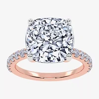 (F-G /Vs2-Si1) Womens 3 1/2 CT. T.W Lab Grown White Diamond 14K Gold Cushion Side Stone Engagement Ring