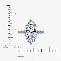 (F-G /Vs2-Si1) Womens 3 1/2 CT. T.W Lab Grown White Diamond 14K Gold Marquise Side Stone Engagement Ring