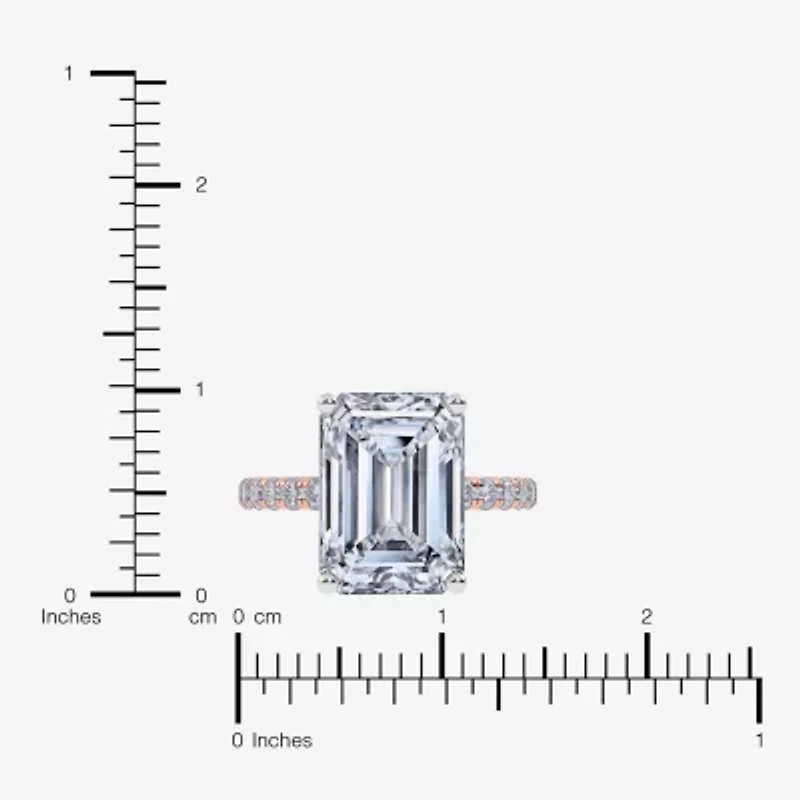 (F-G /Vs2-Si1) Womens 10 1/2 Ct. T.W. Lab Grown White Diamond 14K Gold Side Stone Engagement Ring