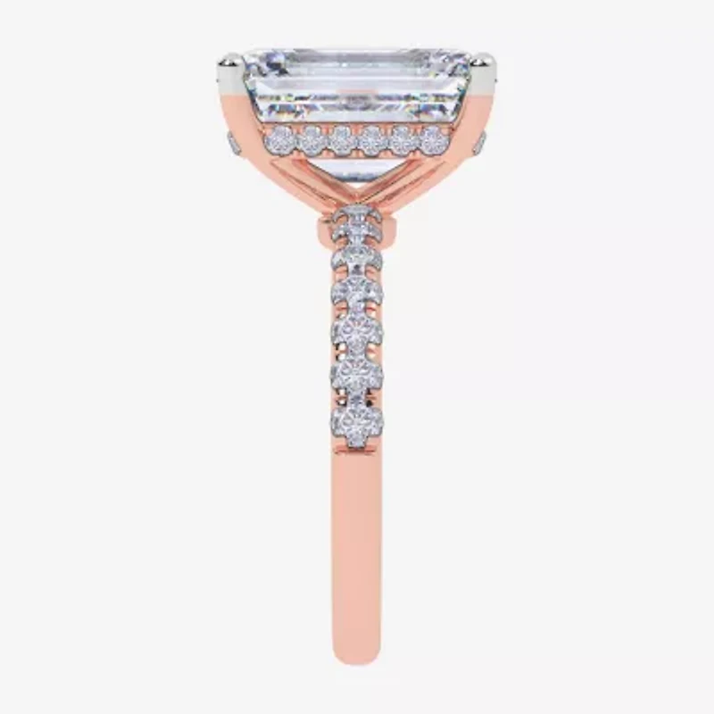 (F-G /Vs2-Si1) Womens 10 1/2 Ct. T.W. Lab Grown White Diamond 14K Gold Side Stone Engagement Ring