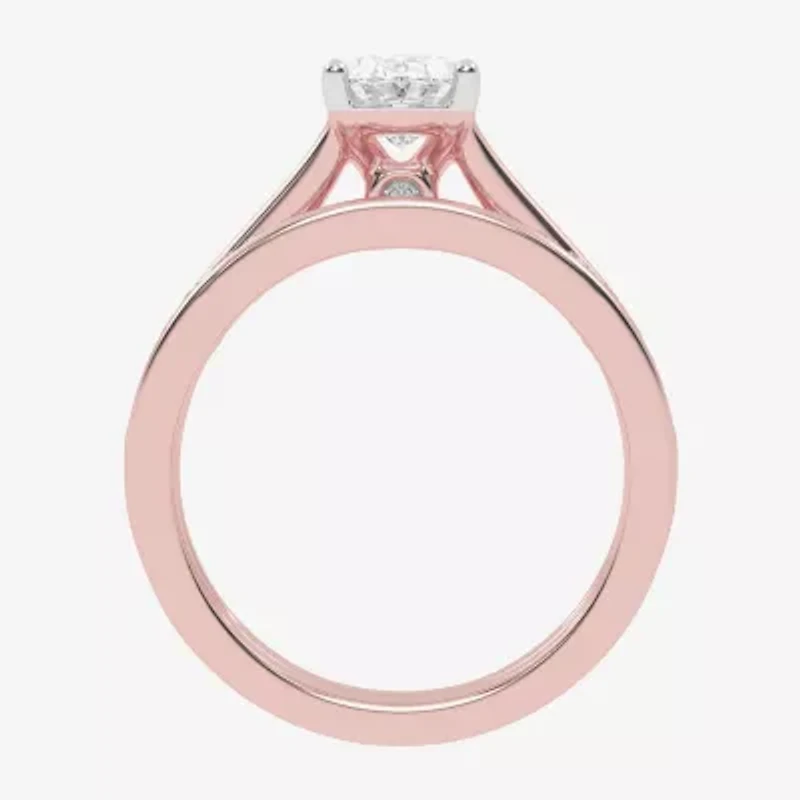 F-G /Vs2-Si1) Womens 2 1/2 CT. T.W. Lab Grown White Diamond 10K Gold Oval Side Stone Bridal Set