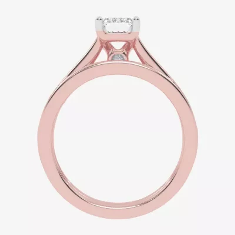 (F-G /Vs2-Si1) Womens 5 1/2 CT. T.W. Lab Grown White Diamond 10K Gold Side Stone Bridal Set