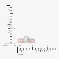 (F-G /Vs2-Si1) Womens 5 1/2 CT. T.W. Lab Grown White Diamond 10K Gold Side Stone Bridal Set
