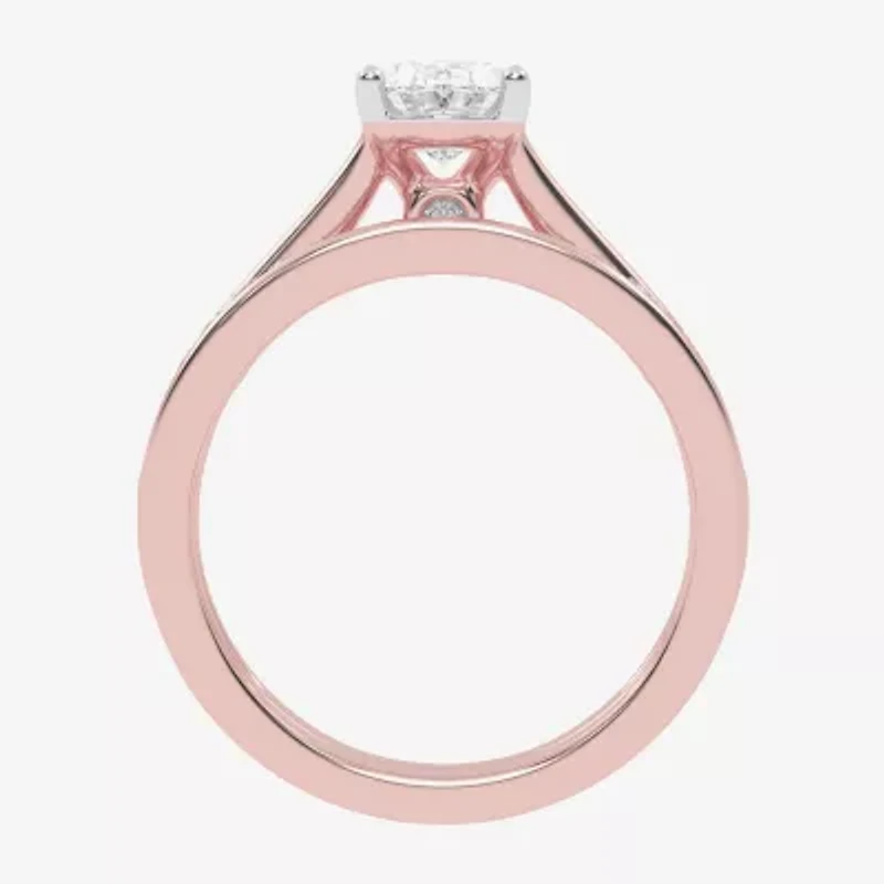 (F-G /Vs2-Si1) Womens 3 1/2 CT. T.W Lab Grown White Diamond 10K Gold Oval Side Stone Bridal Set