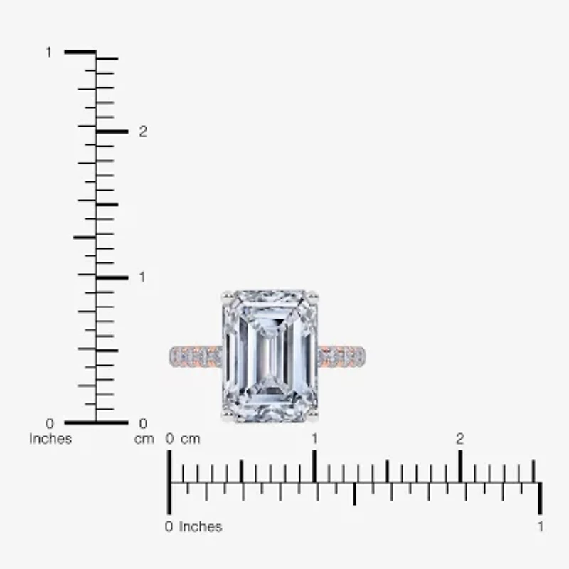 (F-G /Vs2-Si1) Womens 8 1/2 Ct. T.W. Lab Grown White Diamond 14K Gold Side Stone Engagement Ring