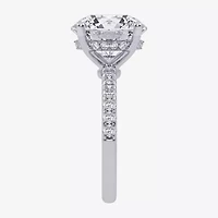 F-G /Vs2-Si1) Womens 1/2 Ct. T.W. Lab Grown White Diamond 14K Gold Round Side Stone Engagement Ring