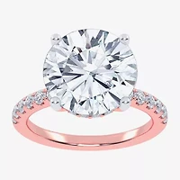 F-G /Vs2-Si1) Womens 1/2 Ct. T.W. Lab Grown White Diamond 14K Gold Round Side Stone Engagement Ring