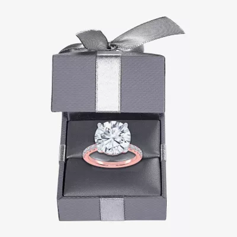 F-G /Vs2-Si1) Womens 1/2 Ct. T.W. Lab Grown White Diamond 14K Gold Round Side Stone Engagement Ring