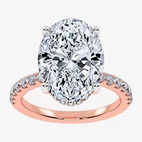F-G /Vs2-Si1) Womens 1/2 Ct. T.W. Lab Grown White Diamond 14K Gold Oval Side Stone Engagement Ring