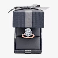 F-G /Vs2-Si1) Womens 1/2 Ct. T.W. Lab Grown White Diamond 14K Gold Oval Side Stone Engagement Ring