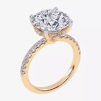 (F-G /Vs2-Si1) Womens 8 1/2 Ct. T.W. Lab Grown White Diamond 14K Gold Round Side Stone Engagement Ring