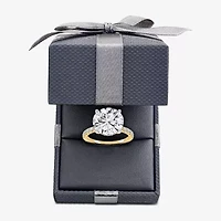 (F-G /Vs2-Si1) Womens 8 1/2 Ct. T.W. Lab Grown White Diamond 14K Gold Round Side Stone Engagement Ring