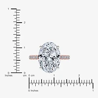 (F-G /Vs2-Si1) Womens 8 1/2 Ct. T.W. Lab Grown White Diamond 14K Gold Oval Side Stone Engagement Ring