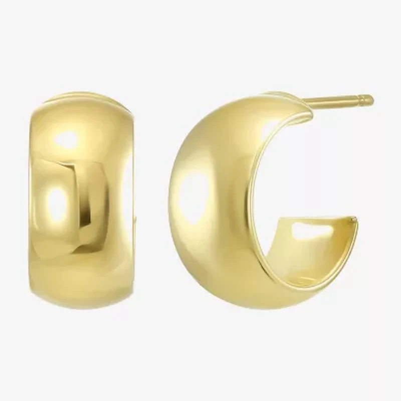 Gold Addiction Womens 10K Gold 14.5mm Hoop Earrings