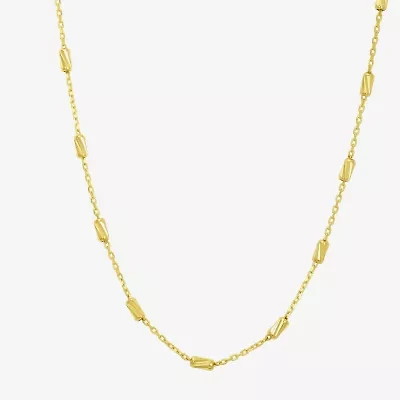 Gold Addiction Womens 10K Gold 18 Inch Link Chain Necklace