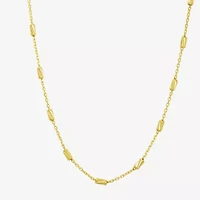 Gold Addiction Womens 10K Gold 18 Inch Link Chain Necklace