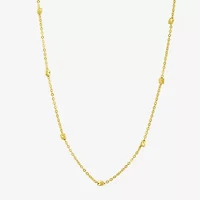 Gold Addiction Womens 10K Gold 18 Inch Link Chain Necklace