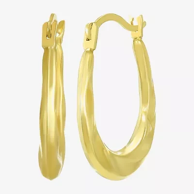 Womens 10K Gold 2.2mm Round Hoop Earrings