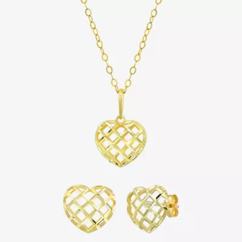 Womens 14K Gold Heart 2-pc. Jewelry Set