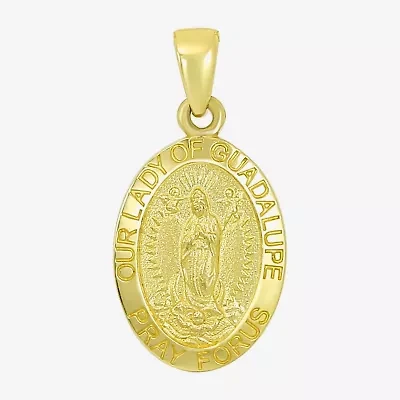 Our Lady Of Guadalupe Unisex Adult 14K Gold Oval Pendant
