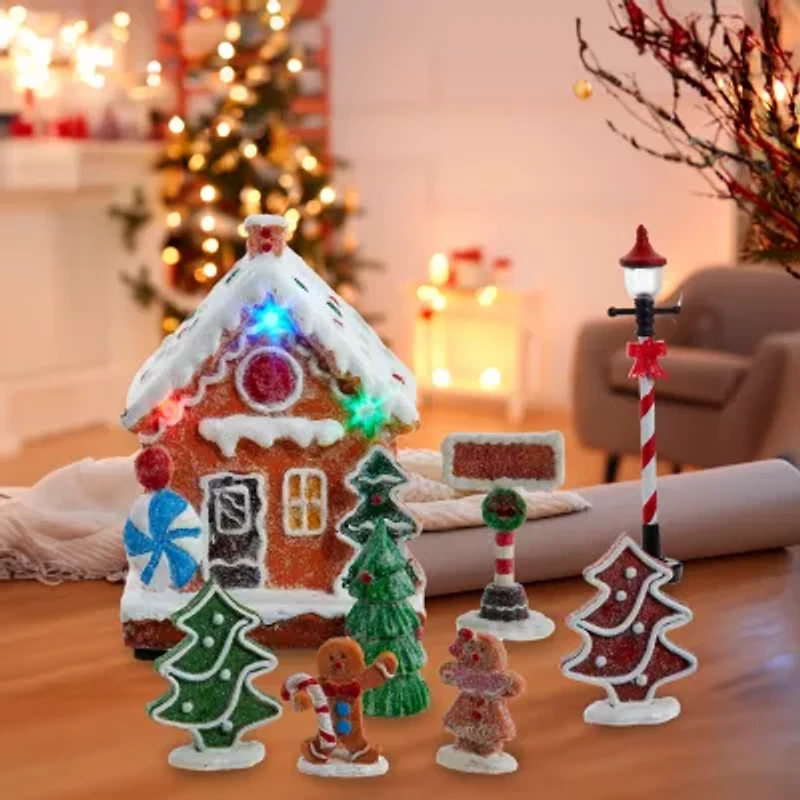 Kurt Adler 1.6-5.1" Led Lighted Gingerbread House Lighted Christmas Tabletop Decor
