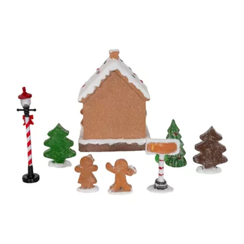 Kurt Adler 1.6-5.1" Led Lighted Gingerbread House Lighted Christmas Tabletop Decor