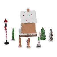 Kurt Adler 1.6-5.1" Led Lighted Gingerbread House Lighted Christmas Tabletop Decor