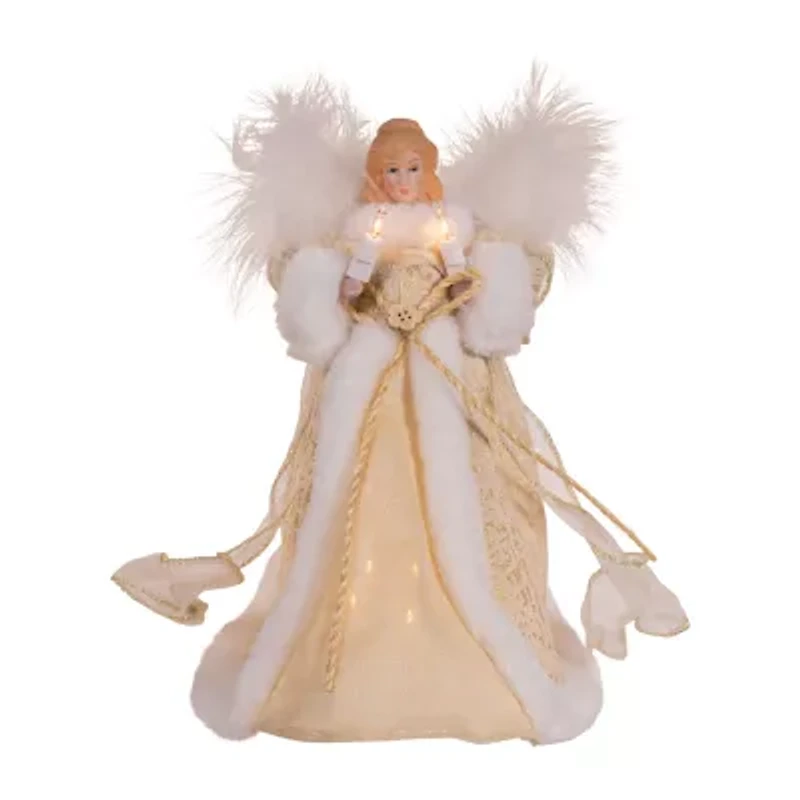 Kurt Adler 10" 10-Light Natural Angel Indoor Tree Skirt