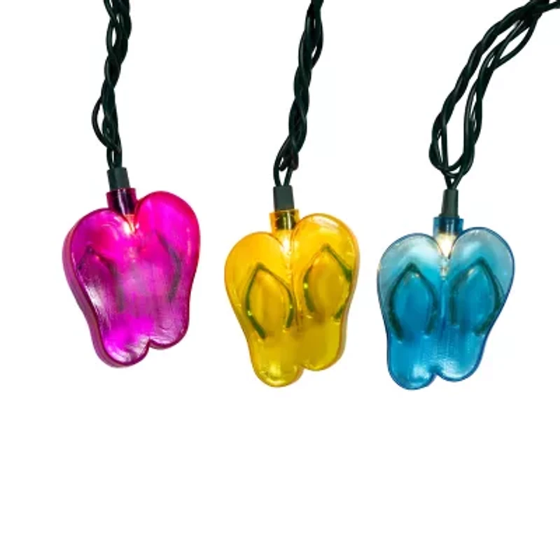 Kurt Adler 12' 10-Light Flip-Flops String Lights
