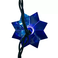 Kurt Adler 15.7' 20-Light Multicolor Led Clear Lotus Flower With Green Wire String Lights