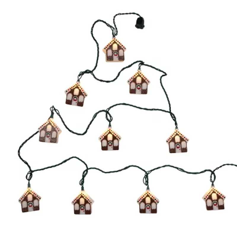 Kurt Adler 10-Light Gingerbread House String Lights