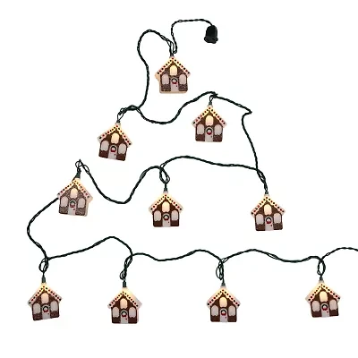 Kurt Adler 10-Light Gingerbread House String Lights