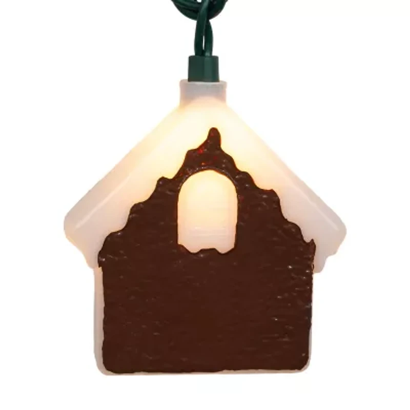 Kurt Adler 10-Light Gingerbread House String Lights