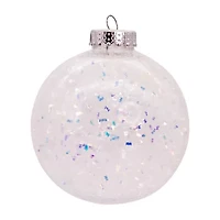 Kurt Adler 100mm Shatterproof Iridescent Glittered Balls 6-pc. Christmas Ornament