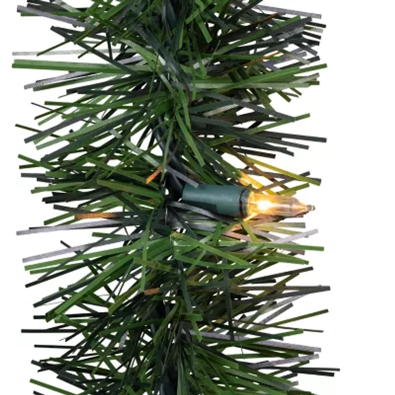 Kurt Adler 18" Pre-Lit Warm White Incandescent Green Pre-Lit Christmas Indoor Garland