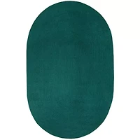 Better Trends Country Solid Braided Reversible Indoor Oval Area Rug