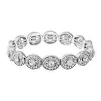 Monet Jewelry Silver Tone Womens Stretch Bracelet