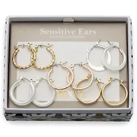 Mixit Womens Hypoallergenic 5 Pair Earring Set