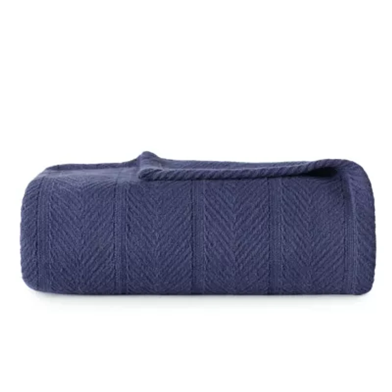Eddie Bauer Herringbone Cotton Blanket