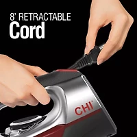 CHI Electronic Full Size  Iron with Retractable Cord and Titanium Infused Ceramic Soleplate