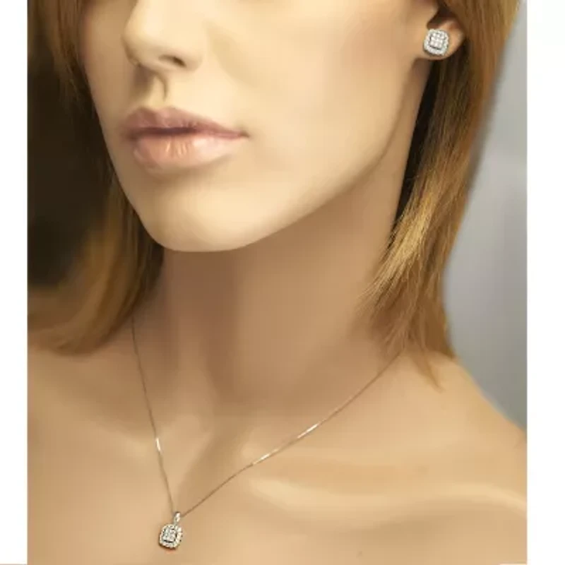 Diamond Blossom Womens 3/4 CT. T.W. Natural White 14K Gold 2-pc. Jewelry Set